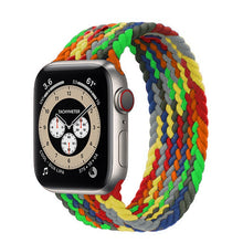 Load image into Gallery viewer, Braided Solo Loop For Apple watch band 44mm 40mm 38mm 42mm FABRIC Nylon Elastic belt bracelet iWatch series 3 4 5 se 6 strap