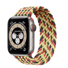 Load image into Gallery viewer, Braided Solo Loop For Apple watch band 44mm 40mm 38mm 42mm FABRIC Nylon Elastic belt bracelet iWatch series 3 4 5 se 6 strap